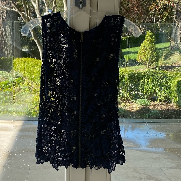 Custom made Navy Lace shirt - Picture 2 of 3